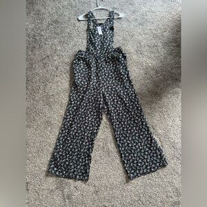American Eagle Outfitters Black Floral Jumpsuit